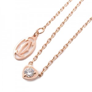 カルティエネックレス ディアマン レジェ ハート MM 1Pダイヤ 0.13ct K18PG 750PG ピンクゴールド レディース アクセサリー B20231...