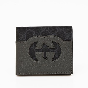 グッチスーパーコピー インターロッキングG GGスプリームキャンバス×レザー ウォレット 二つ折り 折財布 [小銭入れなし] 701420 K9GSN 1151