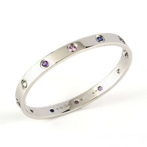カルティエ​ ラブブレスレット CARTIER ラブブレス マルチストーン 750ホワイトゴールド B6036316