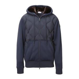 モンクレール MONCLER ダウン切り替え ジップアップパーカ ブルー 8g00013 899g9 778