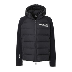 モンクレール グルノーブル MONCLER GRENOBLE ダウン切り替え ジップアップパーカ ブラック メンズ 8g00032 899ig 999