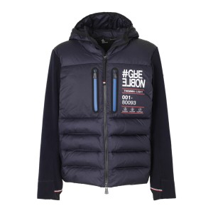 モンクレール グルノーブル MONCLER GRENOBLE ダウン切り替え ジップアップ カーディガン ブルー メンズ 8g00035 80093 77d