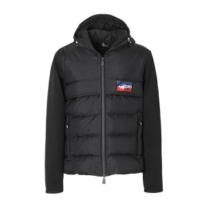 モンクレール グルノーブル MONCLER GRENOBLE ダウン切り替え ジップアップ カーディガン ブラック メンズ 9b00002 m1124 999