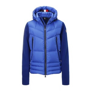 モンクレール グルノーブル MONCLER GRENOBLE ダウン切り替え ジップアップパーカ ブルー 8g00027 80093 755