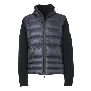 モンクレール グルノーブル MONCLER GRENOBLE ダウン切り替え ジップアップカーディガン ブルー メンズ 9b00004 94778 771