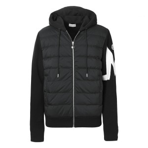 モンクレール MONCLER ダウン入りジップパーカ パディングフード付カーディガン 9b00009 m1131 999