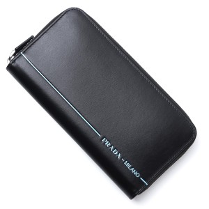 プラダコピー PRADA ラウンドファスナー 長財布 小銭入れ付き ブラック メンズ ウォレット 財布 ギフト プレゼント 2ml317 2bay f0002 ...
