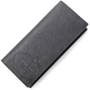 コピープラダ PRADA 長財布 小銭入れ付き ブラック メンズ ウォレット ギフト プレゼント 2mv836 2mb8 f0002