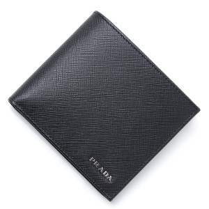 プラダコピー PRADA 2つ折り 財布 小銭入れ付き ブラック メンズ 黒 小物 レザー 革小物 ギフト プレゼント 2mo738 c5s f0g52 SAF...