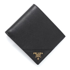 スーパーコピープラダ PRADA 2つ折り財布 ブラック メンズ 2mo513 qme f0632 SAFFIANO