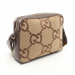 グッチ GUCCI ジャンボGG ショルダーバッグ キャンバス レザー ベージュ ダークブラウン マルチカラー 675891 UKMDG 2570