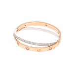 カルティエ LOVE ブレスレット、パヴェダイヤモンド　LOVE BRACELET, DIAMOND-PAVED　PG/WG/ダイヤモンド N6039216