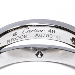 カルティエ K18WG ダイヤ6P 0.08ct ビーラブリング  リング B4215758