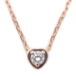 カルティエネックレス ディアマン レジェ ハート MM 1Pダイヤ 0.13ct K18PG 750PG ピンクゴールド レディース アクセサリー B20231208
