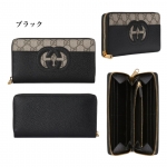 グッチ財布 インターロッキングG GGスプリームキャンバス×レザー ウォレット ラウンドファスナー 長財布 701423 K9GSG 9769