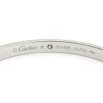 カルティエ ブレスレット K18WG ダイヤ1P(0.10ct) ラブオープンブレスレット ラブブレス B6029917