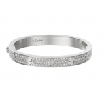 カルティエ LOVE BRACELET ブレスレット パヴェダイヤモンド 18Kホワイトゴールド  N6717617