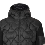 モンクレール MONCLER ダウン切り替え ジップアップ カーディガン ブラック 9b00025 m1124 999