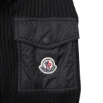 モンクレール MONCLER ダウン切り替え ジップアップ カーディガン ブラック 9b00025 m1124 999