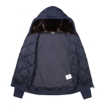 モンクレール MONCLER ダウン切り替え ジップアップパーカ ブルー 8g00013 899g9 778
