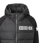 モンクレール グルノーブル MONCLER GRENOBLE ダウン切り替え ジップアップパーカ ブラック メンズ 8g00031 809ht 999
