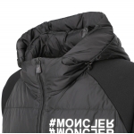 モンクレール グルノーブル MONCLER GRENOBLE ダウン切り替え ジップアップパーカ ブラック メンズ 8g00031 809ht 999