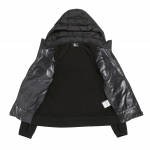 モンクレール グルノーブル MONCLER GRENOBLE ダウン切り替え ジップアップパーカ ブラック メンズ 8g00031 809ht 999