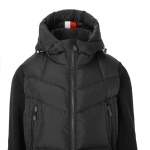 モンクレール グルノーブル MONCLER GRENOBLE ダウン切り替え ジップアップパーカ ブラック 8g00033 80093 999