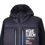 モンクレール グルノーブル MONCLER GRENOBLE ダウン切り替え ジップアップ カーディガン ブルー メンズ 8g00035 80093 77d
