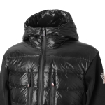 モンクレール グルノーブル MONCLER GRENOBLE ダウン切り替え ニットブルゾン ブラック 9b00008 c9043 999