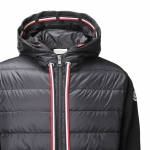 モンクレール MONCLER ダウン切り替え ジップアップニット ブラック 9b00005 m1367 999