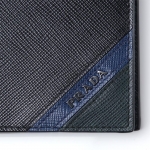 プラダ PRADA 2つ折り 財布 小銭入れ付き ブラック メンズ ウォレット ギフト プレゼント 2mo738 2ego f0575