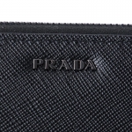 プラダ PRADA ラウンドファスナー 長財布 小銭入れ付き ブラック メンズ ウォレット ギフト プレゼント 2ml317 c5s f0g52