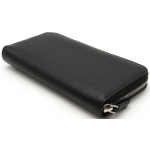 プラダ SAFFIANO CHARAC ロゴ ラウンドファスナー 長財布 サフィアーノ 型押しレザー NERO ブラック 黒 シルバー金具 2ML317