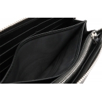 プラダ SAFFIANO CHARAC ロゴ ラウンドファスナー 長財布 サフィアーノ 型押しレザー NERO ブラック 黒 シルバー金具 2ML317