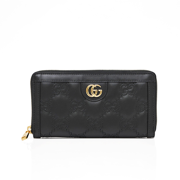 グッチ財布 723784 GUCCI GGマトラッセ ジップアラウンドウォレット 長財布 ブラック 723784 UM8IG 1000