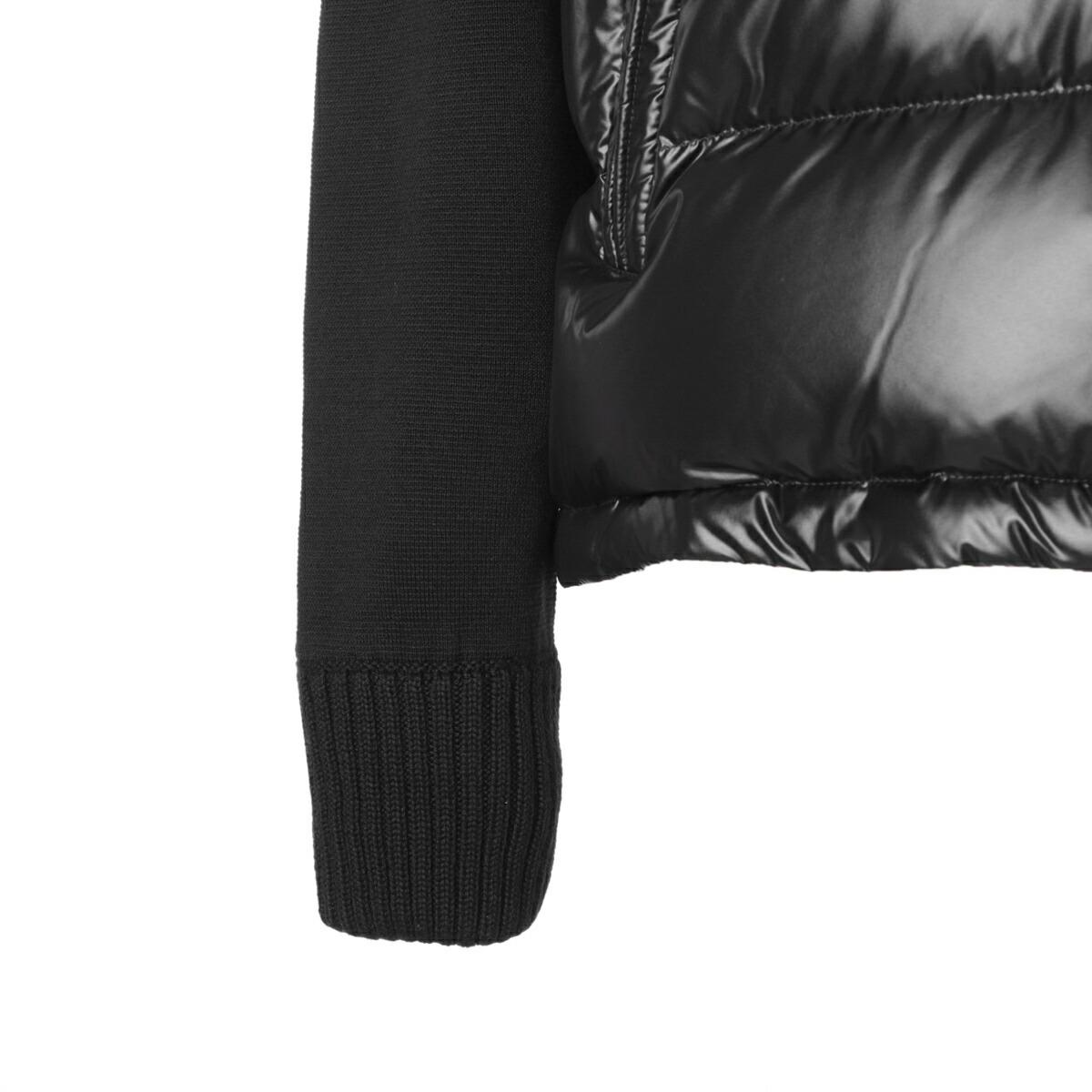 モンクレール MONCLER ダウン切り替え ニットブルゾン ブルー メンズ 9b00016 m1121 742