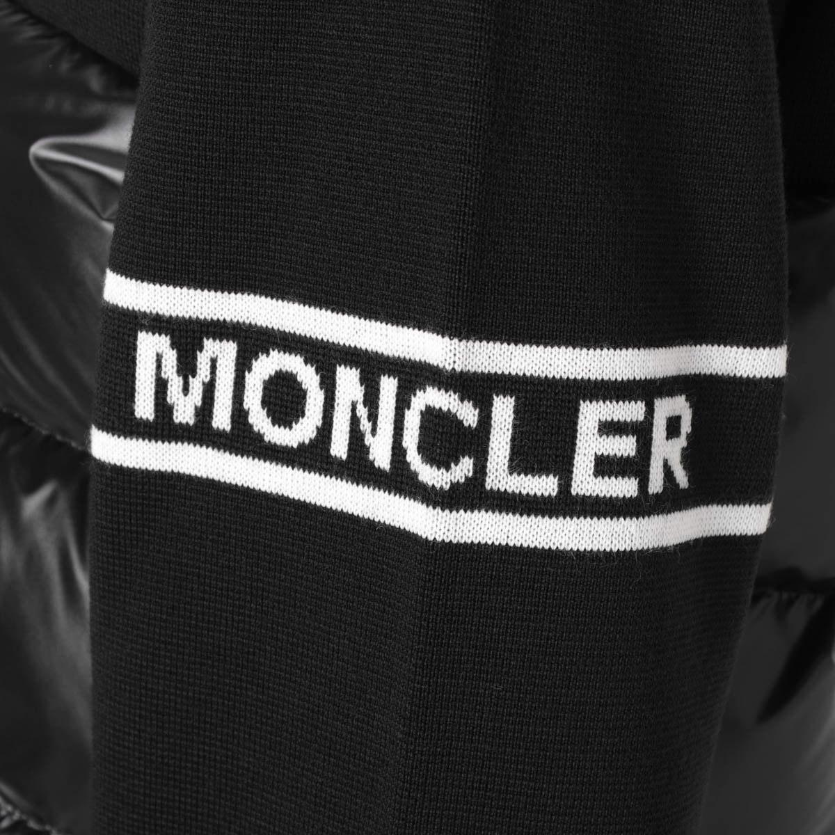 モンクレール MONCLER ダウン切り替え ニットブルゾン ブルー メンズ 9b00016 m1121 742