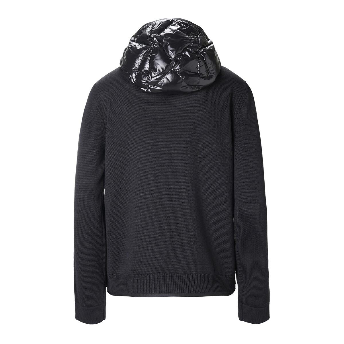 モンクレール激安 MONCLER ダウン切り替え ニットブルゾン ブラック メンズ 9b00024 m1121 999