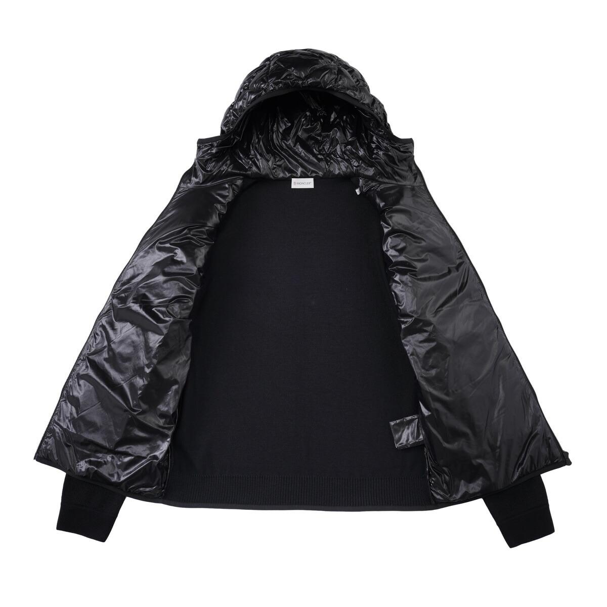 モンクレール激安 MONCLER ダウン切り替え ニットブルゾン ブラック メンズ 9b00024 m1121 999