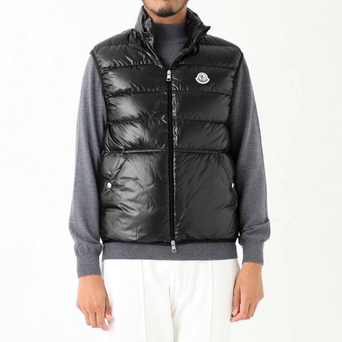 モンクレール MONCLER ダウンベスト ブラック メンズ aube 1a00079 595zj 999