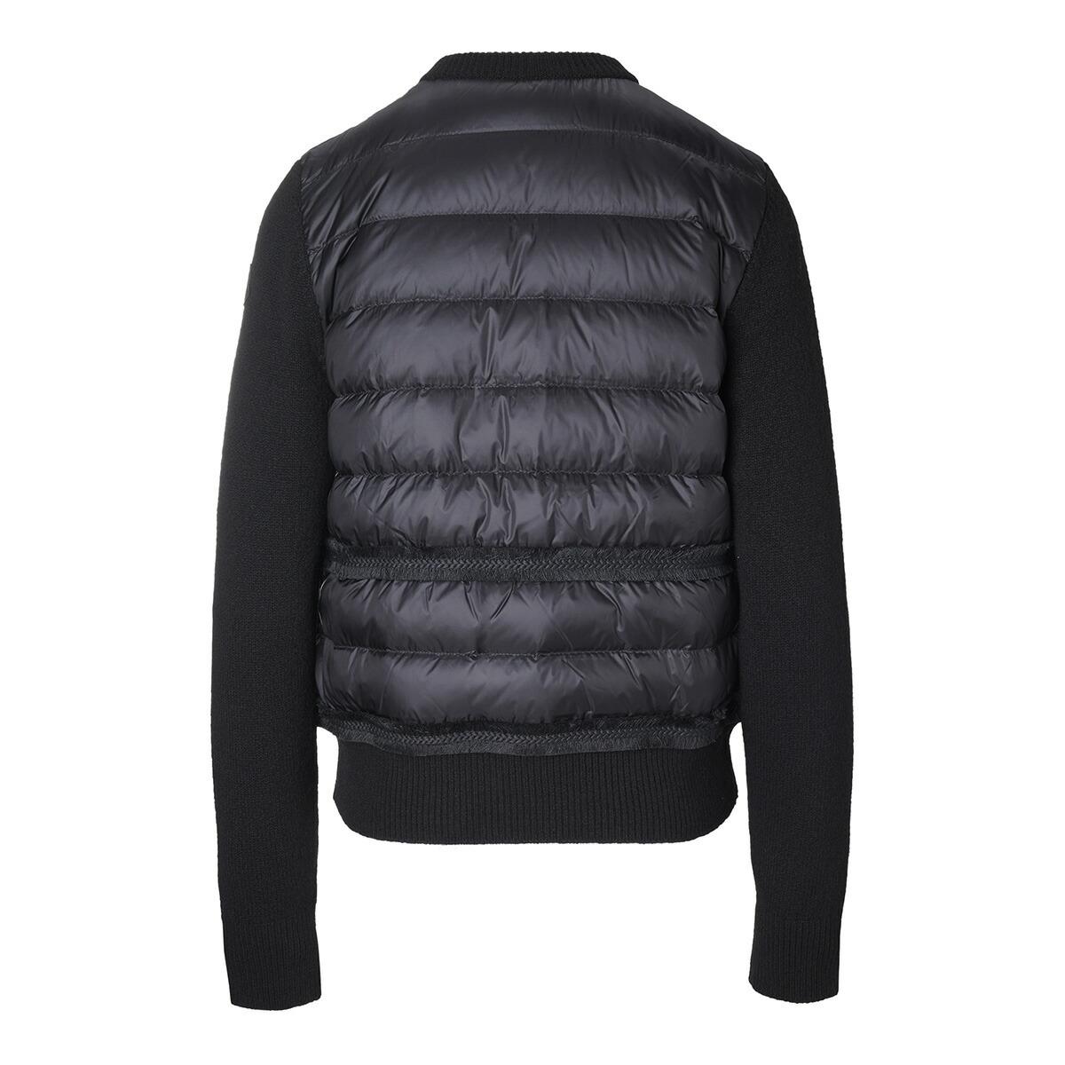 モンクレール MONCLER ダウン切り替え ジップカーディガン ブラック レディース 9b00006 m1939 999