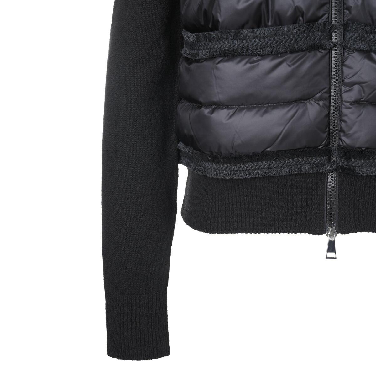 モンクレール MONCLER ダウン切り替え ジップカーディガン ブラック レディース 9b00006 m1939 999