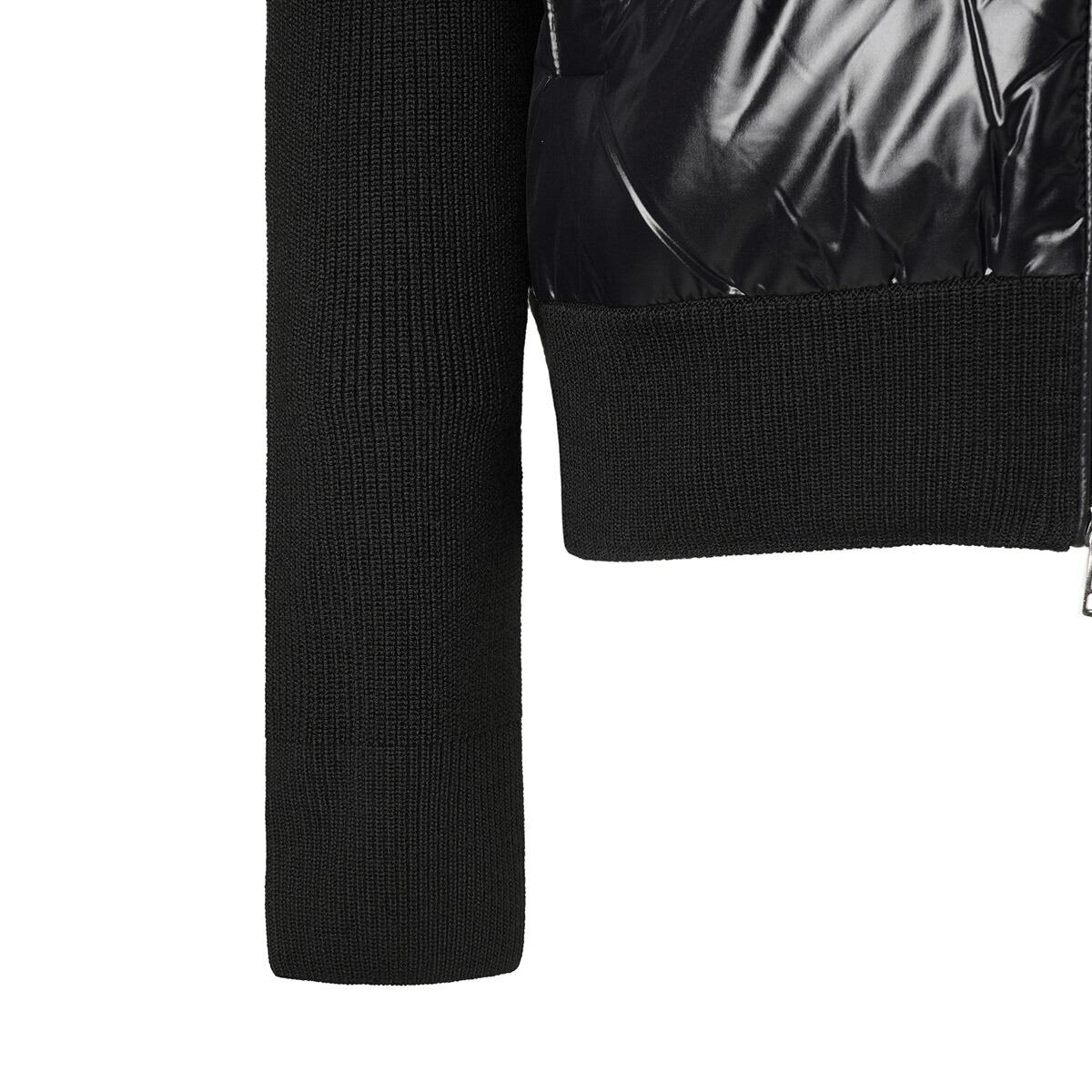 モンクレール MONCLER ダウン切り替え ニットブルゾン ブラック 9b00008 m1131 999