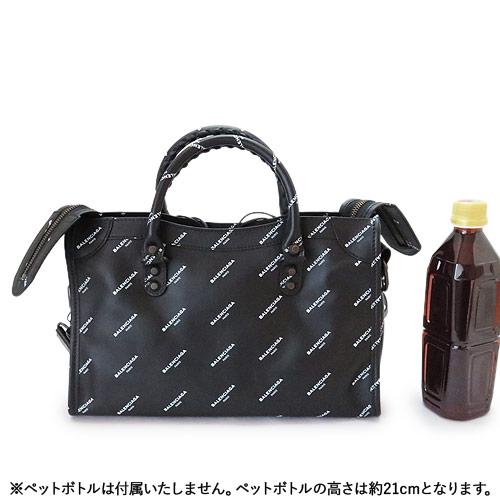 バレンシアガハンドバッグ 431621 0CRJT 1060 レディース 2WAY ショルダーバッグ クラシックシティ レザー ブラック×ホワイト Sサイズ