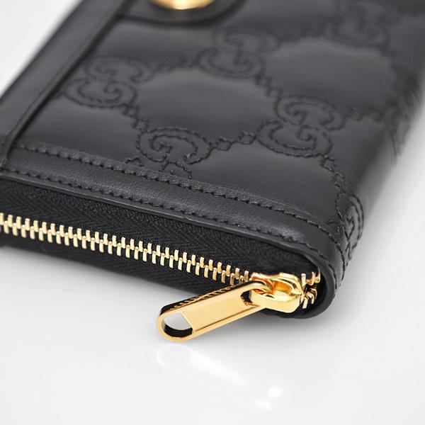 グッチ財布 723784 GUCCI GGマトラッセ ジップアラウンドウォレット 長財布 ブラック 723784 UM8IG 1000