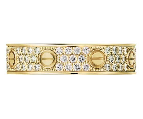 カルティエリング ラブ パヴェ ダイヤ YG イエローゴールド 18K  B4083300