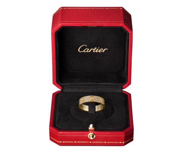 カルティエリング ラブ パヴェ ダイヤ YG イエローゴールド 18K  B4083300