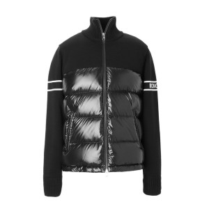 モンクレール MONCLER ダウン切り替え ニットブルゾン ブルー メンズ 9b00016 m1121 742
