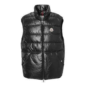 モンクレール MONCLER ダウンベスト ブラック メンズ aube 1a00079 595zj 999